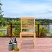 Red Barrel Studio® Knouse Teak Patio Dining Side Chair Wood in Brown | 37 H x 20 W x 25 D in | Wayfair FA1166B5A81E4DFB9379F7BA4D65638E