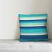 Highland Dunes Kiester Multi Stripe Indoor/Outdoor Throw Pillow Polyester/Polyfill in Green/Blue/Navy | 20 H x 20 W in | Wayfair