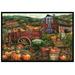 The Holiday Aisle® Pumpkin Patch & Fall Farm Non-Slip Outdoor Door Mat Synthetics | Rectangle 1'6" x 2'3" | Wayfair PTW2008MAT