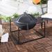 Latitude Run® Rebekka Cast Iron Wood Burning Fire Pit Cast Iron in Black/Brown/Gray | 23.3 H x 25 W x 25 D in | Wayfair