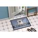 Tucker Murphy Pet™ English Bulldog Welcome Non-Slip Outdoor Door Mat Synthetics in Blue/Indigo | 1'6" x 2'3" | Wayfair BB1406MAT