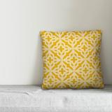 House of Hampton® Kimbrell Geo Quatrefoil Pillow Cover & Insert Polyester in Yellow | 16 H x 16 W x 1.5 D in | Wayfair
