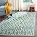 Gray 48 x 0.25 in Area Rug - Ebern Designs Rodgers Flatweave Wool Seafoam/Ivory Area Rug Silk/Wool | 48 W x 0.25 D in | Wayfair