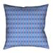 Latitude Run® Avicia Indoor/Outdoor Throw Pillow Polyester/Polyfill blend in Orange/Blue | 18 H x 18 W x 9.5 D in | Wayfair