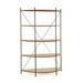 Joe Ruggiero Collection Baldwin 67" H x 55.44" W Etagere Bookcase Wood in Gray/Black/Brown | 67 H x 55.44 W x 17.5 D in | Wayfair JR005-70-Maple-W