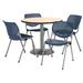 KFI Studios Round Manufactured Wood Breakroom Table Metal in Brown | 42" W x 42" D | Wayfair T42RD-B1922SL-NA-2300-P03