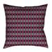 Latitude Run® Avicia Geometric Throw Pillow Polyester/Polyfill blend in Pink/White | 36 H x 36 W x 14 D in | Wayfair