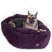 Majestic Pet Products Oval Pet Bed Polyester/Faux Suede in White/Indigo | 11 H x 36 W x 52 D in | Wayfair 78899552861