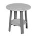 Ebern Designs Azhineh Plastic Outdoor Side Table Plastic in Gray/Brown | 22 H x 21 W x 21 D in | Wayfair 0247B84320EB4F6B94AF631E05E8D312