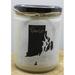 Gracie Oaks Rhode Island State Orange Clove Scented Jar Candle Paraffin in Black | 4.25 H x 3.25 W x 3.25 D in | Wayfair