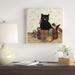 East Urban Home Christmas Kitty IV by Carter Brown - Print Paper in Black/Brown | 12 H x 13.63 W x 1.5 D in | Wayfair