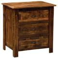 Union Rustic Doliver Barnwood 3 Drawer Nightstand Wood in Brown | 30 H x 28 W x 20 D in | Wayfair CF7C86E6F35A4EEEBFFAAF5878A01C13