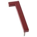 Montague Metal Products Inc. 16 in. Floating Mount House Number Metal in Red/Yellow | 16 H x 11.75 W x 0.375 D in | Wayfair MHN-16-F-BR1-1