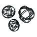 World Menagerie Metal Decor Orbs Set 3 Small Resin in Black | 7.48 H x 9.45 W x 8.27 D in | Wayfair 2D63F6CE64EE4A349C87167084CF6A4F