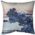 East Urban Home Katsushika Hokusai Shichiri Beach in Sagami Province Euro Pillow Linen in Pink | 26 H x 26 W x 2 D in | Wayfair
