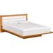 Copeland Furniture Moduluxe Solid Wood and Platform Bed Wood and /Upholstered/Genuine Leather in White/Black | 35 H x 66 W x 86 D in | Wayfair