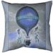 East Urban Home Hot Air Balloon Poster Throw Pillow Cover Linen in Blue | 16 H x 16 W x 1 D in | Wayfair 6619AD6EAC644B7899BCB15B33ACF2A1