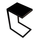 Orren Ellis Stretford End Table Glass/Metal in Black | 22.5 H x 12 W x 16 D in | Wayfair 81B0D3F958F1405EAFF5E927CE155284