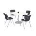 KFI Studios Kool 42" L Square Manufactured Wood Breakroom Table & Chair Set Metal in White | 29" H x 36" L x 36" W | Wayfair