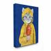 Ebern Designs Verutiao Fisherman Feline Coat Cat Wall Décor Canvas/Metal in Blue | 40 H x 30 W x 1.5 D in | Wayfair