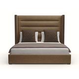 Birch Lane™ Reggio Low Profile Standard Bed Wood & /Upholstered/Revolution Performance Fabrics® in Brown | 67 H x 81 W x 81 D in | Wayfair