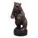 Millwood Pines Hume the Grandfather North American Standing Bear Roaring Decor Figurine Resin in Black | 13.25 H x 5.75 W x 6.5 D in | Wayfair