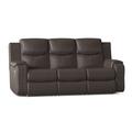 Southern Motion Marvel 83" Pillow Top Arm Reclining Sofa Chenille/Microfiber/Microsuede/Polyester/Genuine Leather in Gray | Wayfair 881-31-18614