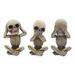 World Menagerie 3 Piece Darabont Gothic Alchemy Whimsical See Hear Speak No Evil Baby Skeletons Figurine Set | 4.25 H x 2.75 W x 2.25 D in | Wayfair
