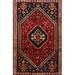 Black/Red 84 x 60 W in Indoor Area Rug - Bloomsbury Market Pembrey Traditional Beige/Black/Red Area Rug Polyester/Wool | 84 H x 60 W in | Wayfair