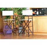 Breakwater Bay Wyton High Director Folding Patio Dining Chair Wood in Brown | 47.24 H x 22.8 W x 18.9 D in | Wayfair