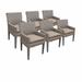 Lark Manor™ Amjad Patio Dining Chair w/ Cushion Metal in Gray | 35 H x 23 W x 21 D in | Wayfair FLORENCE-TKC297b-DC-3x-C-WHITE