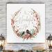 The Holiday Aisle® 'It's A Wonderful Life Bird Wreath' Wrapped Canvas Graphic Art on Canvas Metal in White | 40 H x 40 W x 1 D in | Wayfair