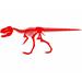 Isabelle & Max™ Alvie Dinosaur Skeleton for Boys Room T-Rex Skeleton Wall Decal Plastic in Red | 11 H x 30 W x 0.01 D in | Wayfair