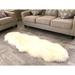 White 24 x 3 in Area Rug - Union Rustic Wickstrom Luxurious Dark Cream Area Rug Sheepskin/Faux Fur | 24 W x 3 D in | Wayfair