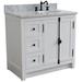 Winston Porter Seshadri 37" Single Bathroom Vanity Set Wood/Stone in Gray | 36 H x 37 W x 22 D in | Wayfair 589F2ADFD19344AA8B6B66BF7D7E9DA0