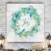 The Holiday Aisle® 'Joy Wreath' Framed Print Canvas, Glass in Blue/Green | 24 H x 24 W x 1 D in | Wayfair C8B9BC89B6C54BEC9F969A22AB49FDA7