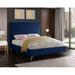 Mercer41 Lavaca Platform Bed Upholstered/Velvet, Metal in Blue | 52 H x 65 W x 87 D in | Wayfair 8B080FDD3BF24D9BB77FE3CAAB251E23