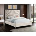 Mercer41 Manila Low Profile Platform Bed Upholstered/Velvet, Metal in Brown | 59.5 H x 65 W x 86.5 D in | Wayfair FCB3095C3FDE4D2CA7A485E4C951618C