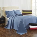 Lark Manor™ Caple Standard Cotton Oversized 3PC Coverlet/Bedspread Set Cotton Sateen in Blue | King Bedspread + 2 Shams | Wayfair