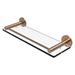 Latitude Run® Bineta Bracket Shelf Glass/Metal in Brown | 2 H x 16 W x 5.5 D in | Wayfair FR-1/16G-BBR