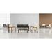 Lesro Brooklyn Waiting Reception 3 Seat Bench Wood Frame Vinyl in Gray | 21 H x 70 W x 20.5 D in | Wayfair BK3001.WNA-01PPCL