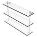 Red Barrel Studio® Morosini 3 Piece Glass/Metal Tiered Shelf Glass/Metal in Gray | 18 H x 22 W x 5 D in | Wayfair MA-5/22-SCH