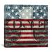 Winston Porter One American Flag One Dollar Bill, Graphic Art on Canvas in Blue/Red | 26 H x 26 W x 0.75 D in | Wayfair