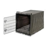 Bowsers Luxury Dog Crate Cover in Gray/Brown | 19 H x 18 W x 24 D in | Wayfair 10485