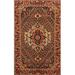 Brown/Red 72 x 48 W in Indoor Area Rug - Bloomsbury Market Kailua Traditional Brown/Red/Beige Area Rug Polyester/Wool | 72 H x 48 W in | Wayfair