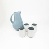 Wrought Studio™ Mcclay 5 Piece Pitcher Set Ceramic/Earthenware/Stoneware in Blue | 9.6 H x 6.3 W in | Wayfair B6A9A564CD544B2F8F789DFCFBD250C5