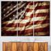 Winston Porter 'American Flag' 3 Piece Graphic Art on Wrapped Canvas in Blue/Red/White | 28 H x 36 W x 1 D in | Wayfair