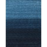 Black/Blue 60 x 0.35 in Indoor Area Rug - Ebern Designs Coalton Contemporary Area Rug Polyester/Wool | 60 W x 0.35 D in | Wayfair