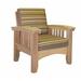 Rosalind Wheeler Calla Patio Chair w/ Sunbrella Cushions Wood in Gray/Brown | 35 H x 32 W x 36 D in | Wayfair 383E245595EB4388828A5E220791E890