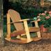 August Grove® Tillison Hearts Rocking Adirondack Chair Wood in Brown | 36.5 H x 30 W x 35 D in | Wayfair 35691B704C9B40859B6728C7FBC2154C